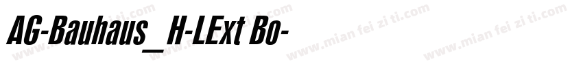 AG-Bauhaus_H-LExt Bo字体转换